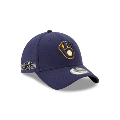 Milwaukee Brewers Gorra | New Era MLB Postseason Side Patch 39thirty Stretch Fit Cap Mexico - Negros
